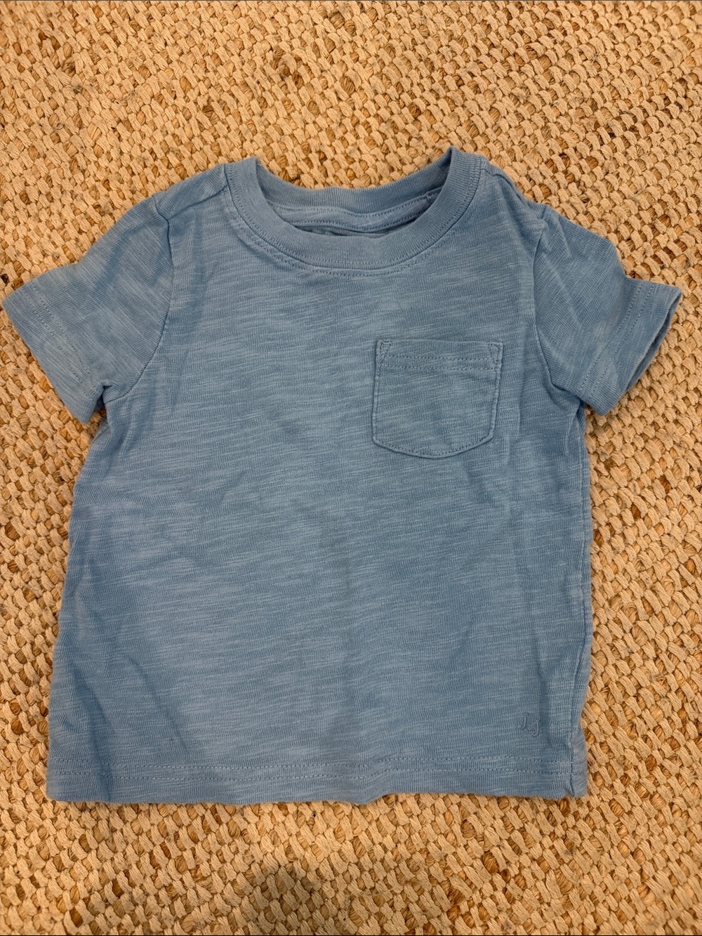 Janie and Jack Soft Heather Blue Pocket Tee